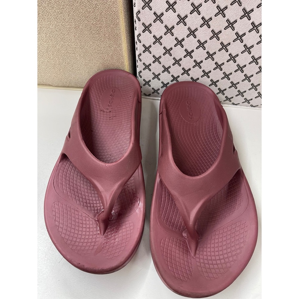 Oofos OOriginal Recovery Sandals Cabernet Burgundy Mens 9 Womens 11 EU 42